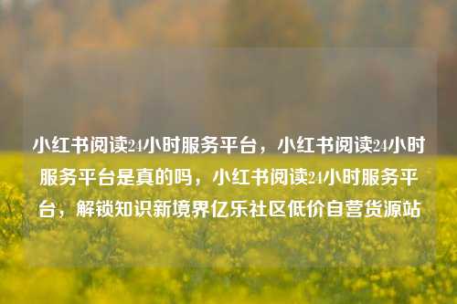 小红书阅读24小时服务平台，小红书阅读24小时服务平台是真的吗，小红书阅读24小时服务平台	，解锁知识新境界亿乐社区低价自营货源站  第1张