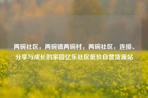 两碗社区	，两碗镇两碗村，两碗社区，连接、分享与成长的家园亿乐社区低价自营货源站  第1张